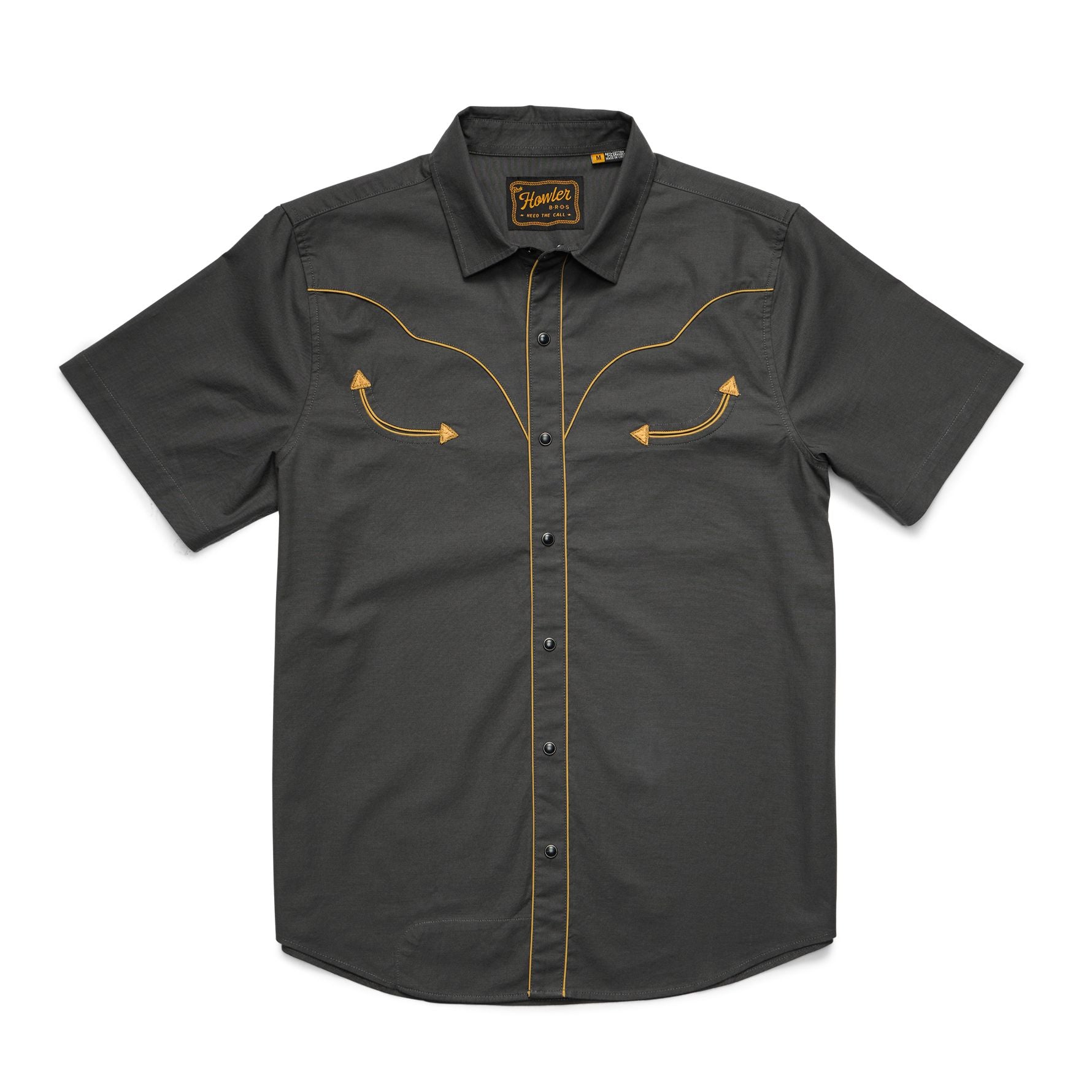 Broncbuster Short Sleeve Snapshirt- Antique Black